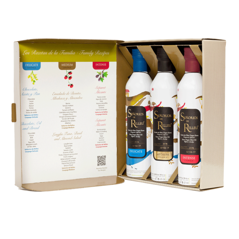 Aceite de Oliva Virgen Extra – Estuche La Familia (x3 botellas 500 ml)