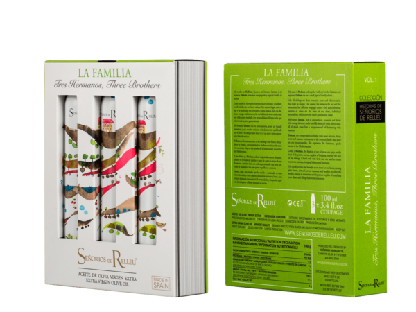 Aceite de Oliva Virgen Extra – Estuche Edición de Bolsillo “La Familia” (x3 botellas 100 ml)