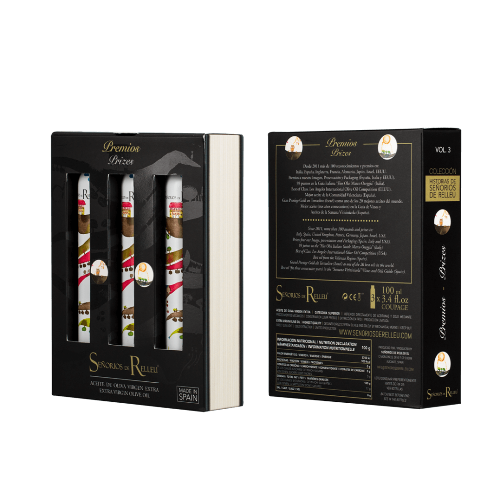 Aceite de Oliva Virgen Extra – Estuche Edición de Bolsillo “Premios” (x3 botellas 100 ml)