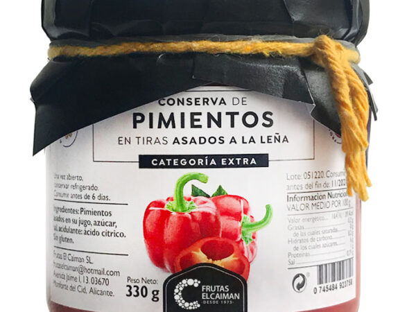 Pimientos asados a la leña 330 gr