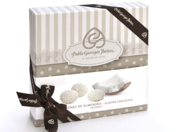 BOMBONES DE ALMENDRA COCONUT CHOCOLATE VINTAGE 100G.