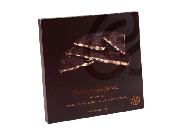TORTA TURRÓN DE CHOCOLATE FONDANT CON ALMENDRAS DELICATESSEN 200 G.