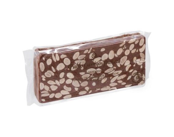 TURRÓN DE CHOCOLATE CON LECHE Y ALMENDRAS DELICATESSEN RILSAN 300 G.