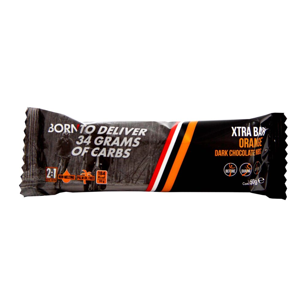 XTRA BAR ORANGE DARK CHOCOLATE NIBS BOX
