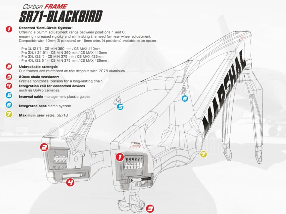 Cuadro + Horquilla MARSHALL "SR71-BLACKBIRD" | Color Turquesa - Imagen 3