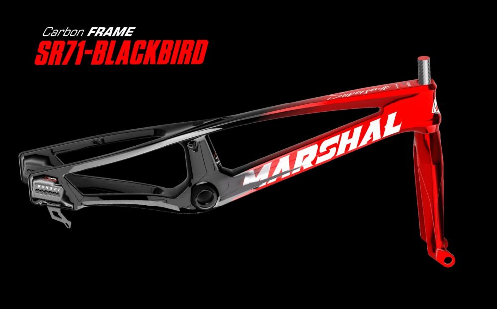 Cuadro + Horquilla MARSHALL "SR71-BLACKBIRD" | Color Negro/Rojo - Imagen 2