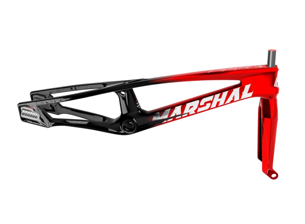 Cuadro + Horquilla MARSHALL "SR71-BLACKBIRD" | Color Negro/Rojo